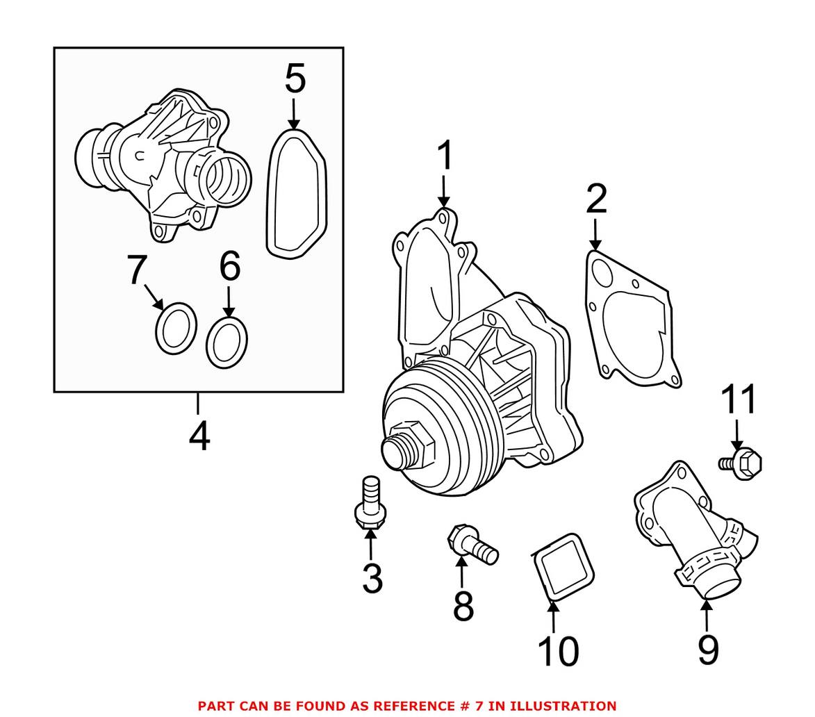 BMW Thermostat O-Ring - Outer 11517788985